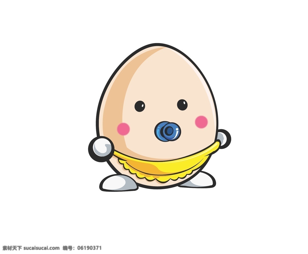 卡通 鸡蛋 吉祥物 卡通形象 鸡蛋吉祥物 可爱鸡蛋形象 矢量元素 萌萌的鸡蛋 卡通动物