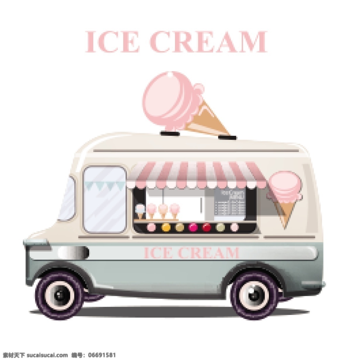 冰淇淋卡车 冰淇淋 卡车 冷饮 餐车 节日 生活百科 餐饮美食