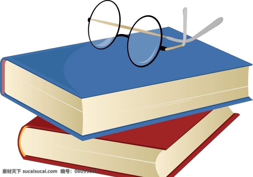 书本眼睛 书本 眼镜 矢量图 书本素材 眼镜素材 分层文件 分层