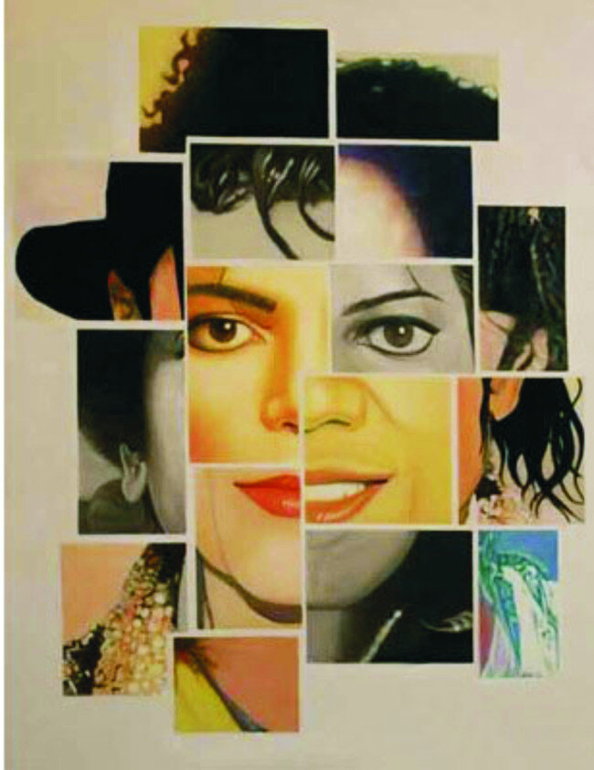 迈克杰克逊 组合照片 重叠 黑色