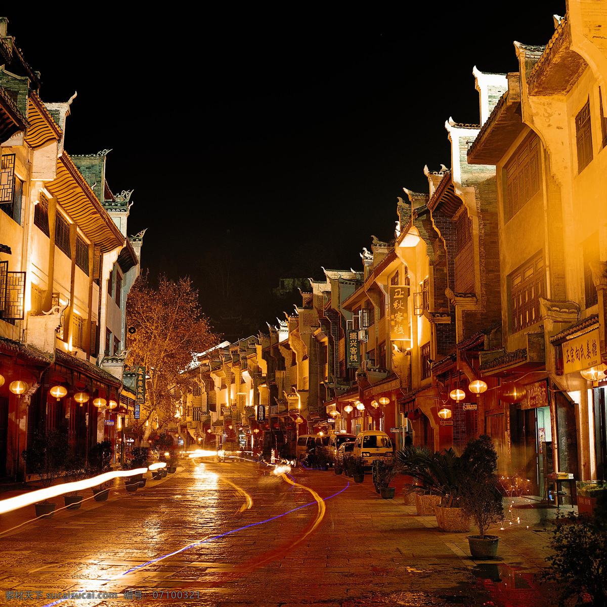 小镇街景 夜景 小镇夜景 房屋 灯光 国内旅游 旅游摄影