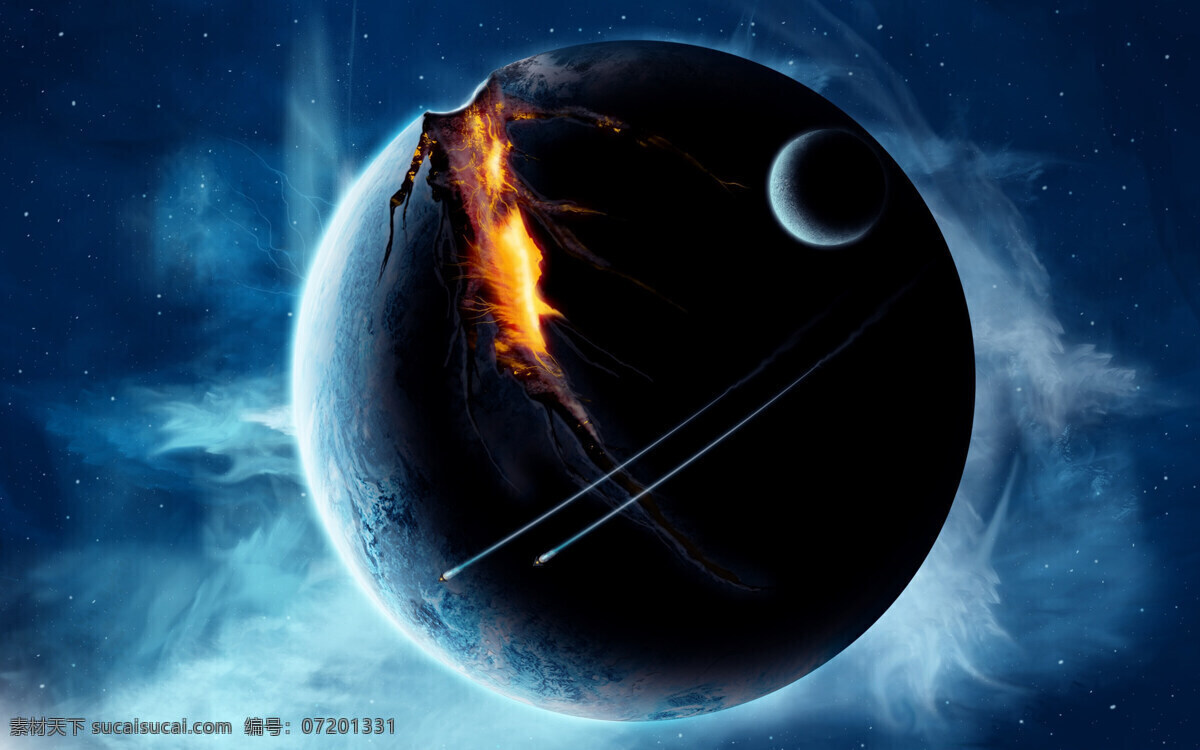壁纸 插画 地球 动漫动画 动漫人物 高清壁纸 幻想 绘画 星球 设计素材 模板下载 星球壁纸 星空 地球破裂 艺术 月球 插画集