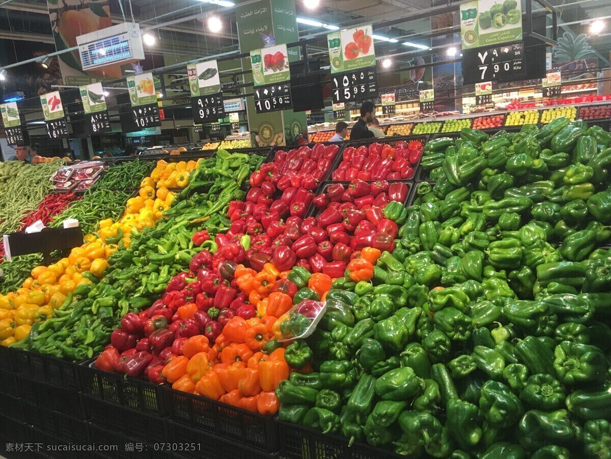 超市果蔬摆放 果蔬 多彩水果 国外水果 整齐摆放 超市 水果区 生活百科 生活素材