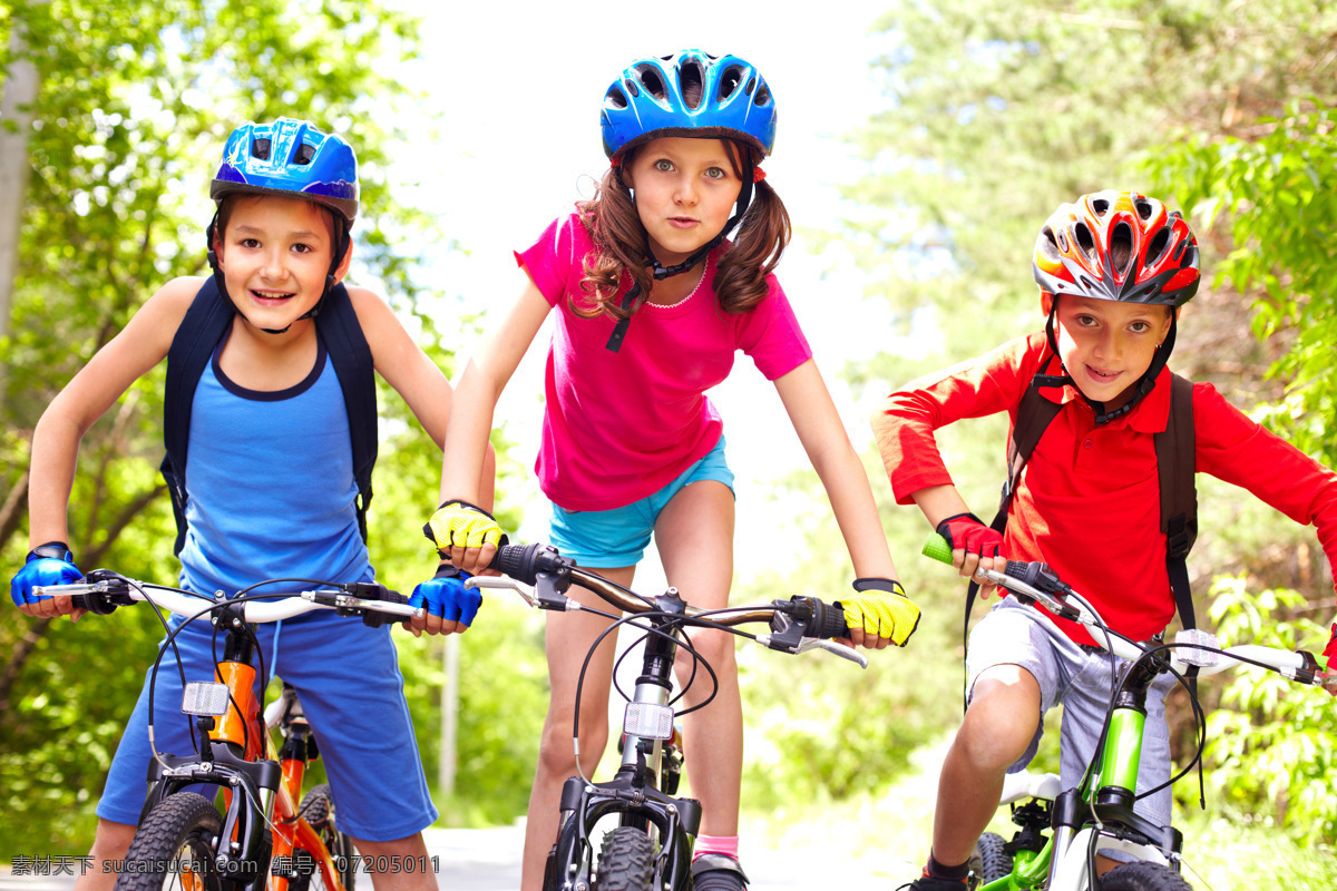 骑 自行车 孩子 骑车 男孩 女孩 运功 儿童图片 人物图片