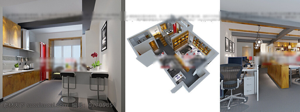 办公室 效果图 模型 3dmax 3d设计模型 max 办公效果图 室内模型 室内设计 源文件 室内 渲染表现 办公 空间 鸟瞰图 灰色