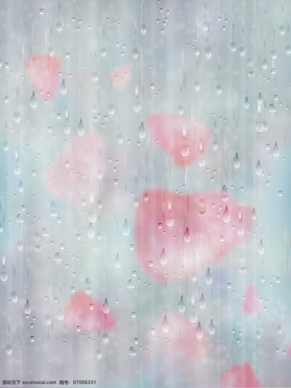 水雾 玻璃 朦胧 背景 水滴 雨水 花瓣