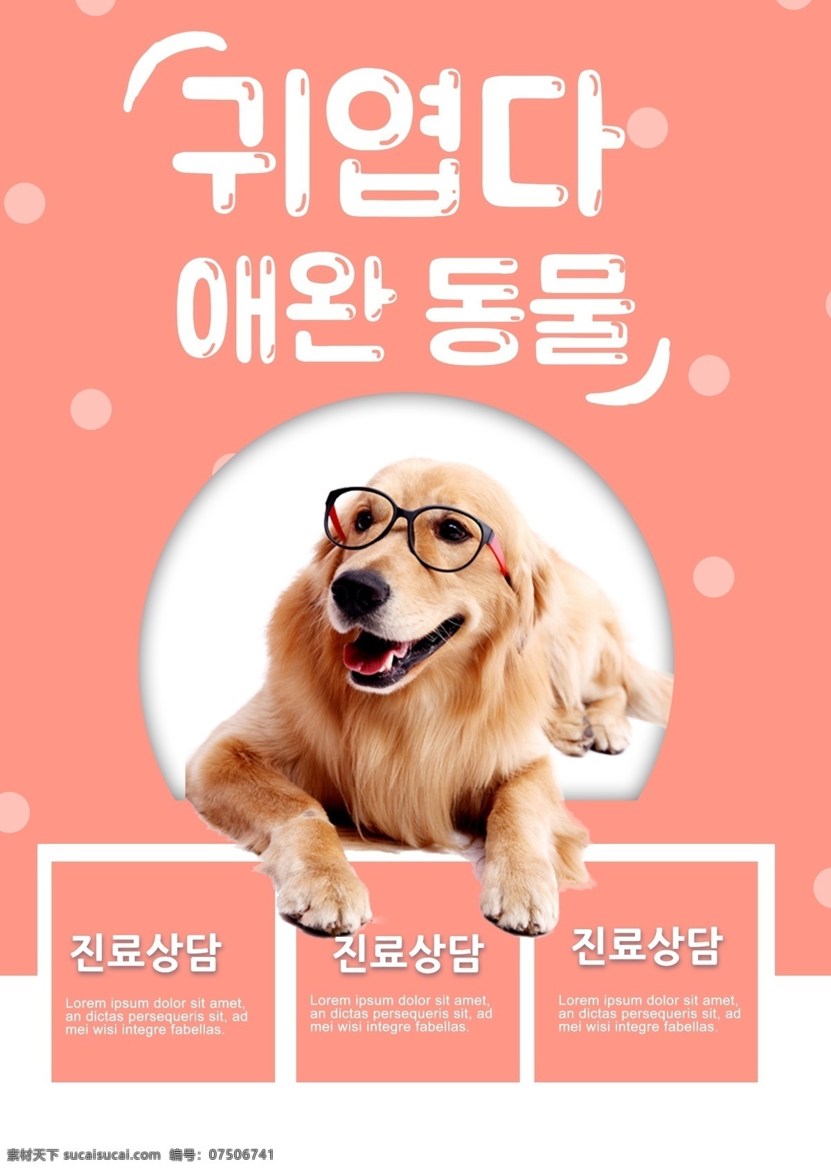 宠物医院 美容 诊断 体检 宣传海报 谈谈关于 小狗 宠物 粉 美容保养 可爱
