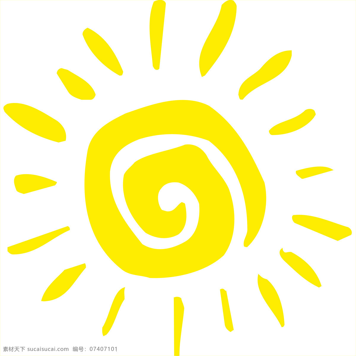 卡通太阳 太阳 黄色太阳 大太阳 黄太阳 动漫动画