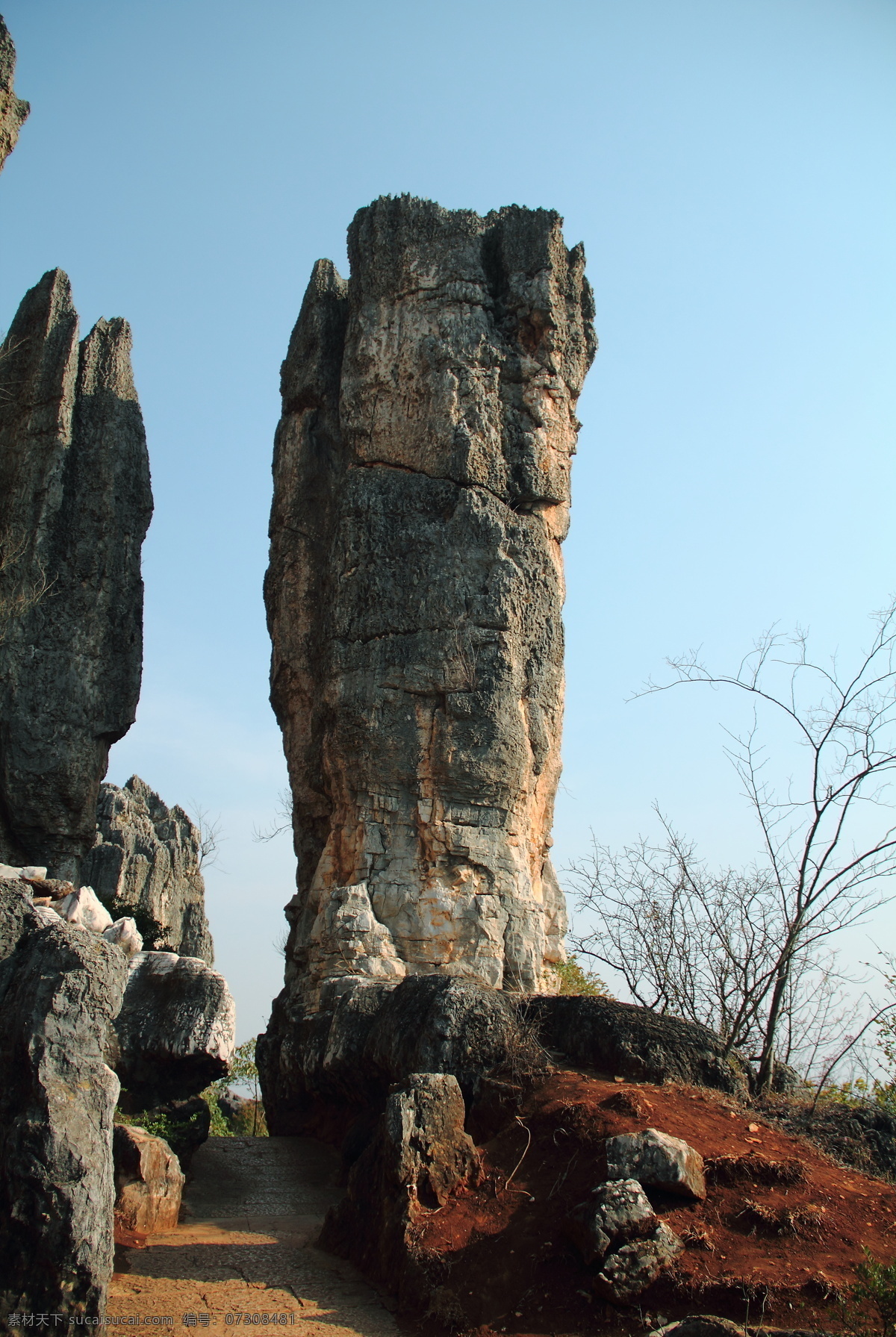 云南 石林 乃古石林 风景 石头 石林风光 自然景观 风景名胜 黑色
