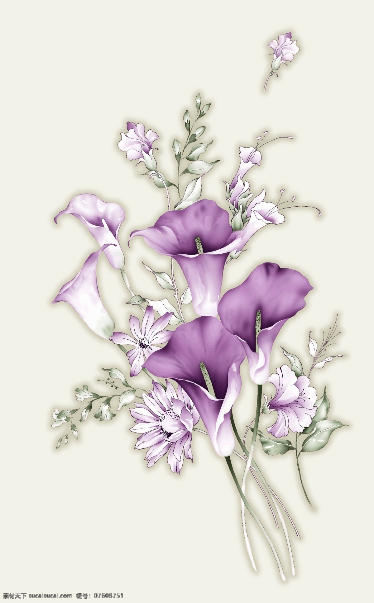 手绘花卉 手绘 印花 绣花 墙纸 花卉 图案 纹样 底纹 郁金香 一般手绘 底纹边框 花边花纹
