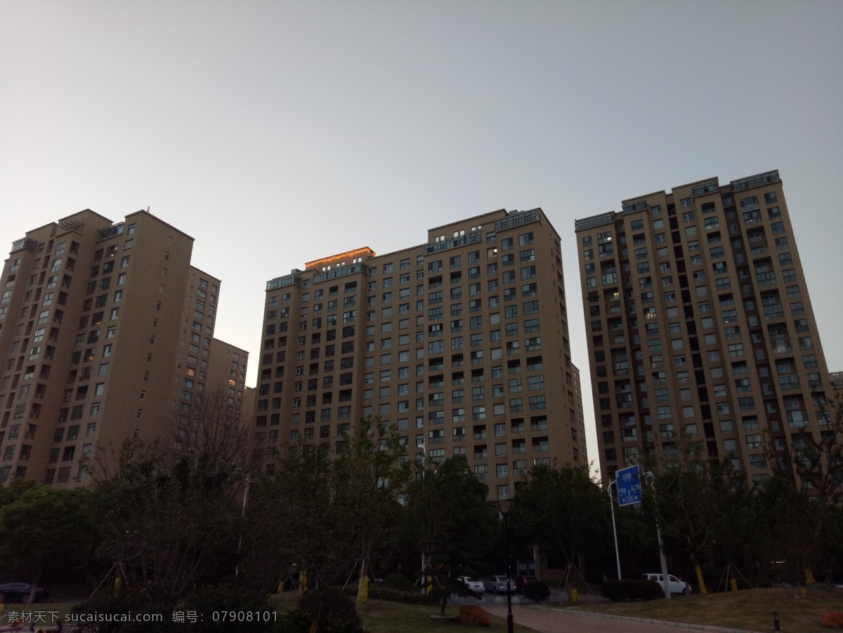 小区住宅 住宅 商品房 小区建筑 建筑风景 住宅楼 自然景观 建筑景观