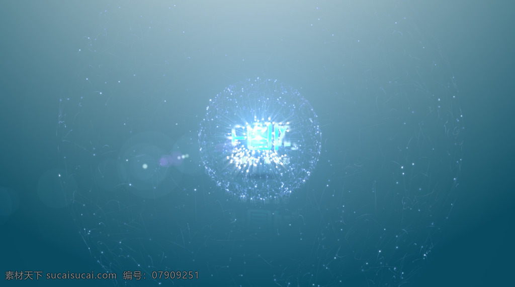 光点 链接 动画 展示 logo 模板 分子 连接 圆点 光效 蓝色 光辉 揭示logo 粒子