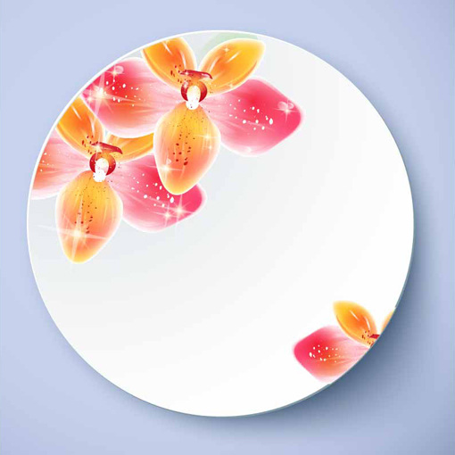 简约 花卉 盘子 花纹 图案 花卉花朵 简约图案 矢量图 盘子花纹 瓷盘餐具 其他矢量图