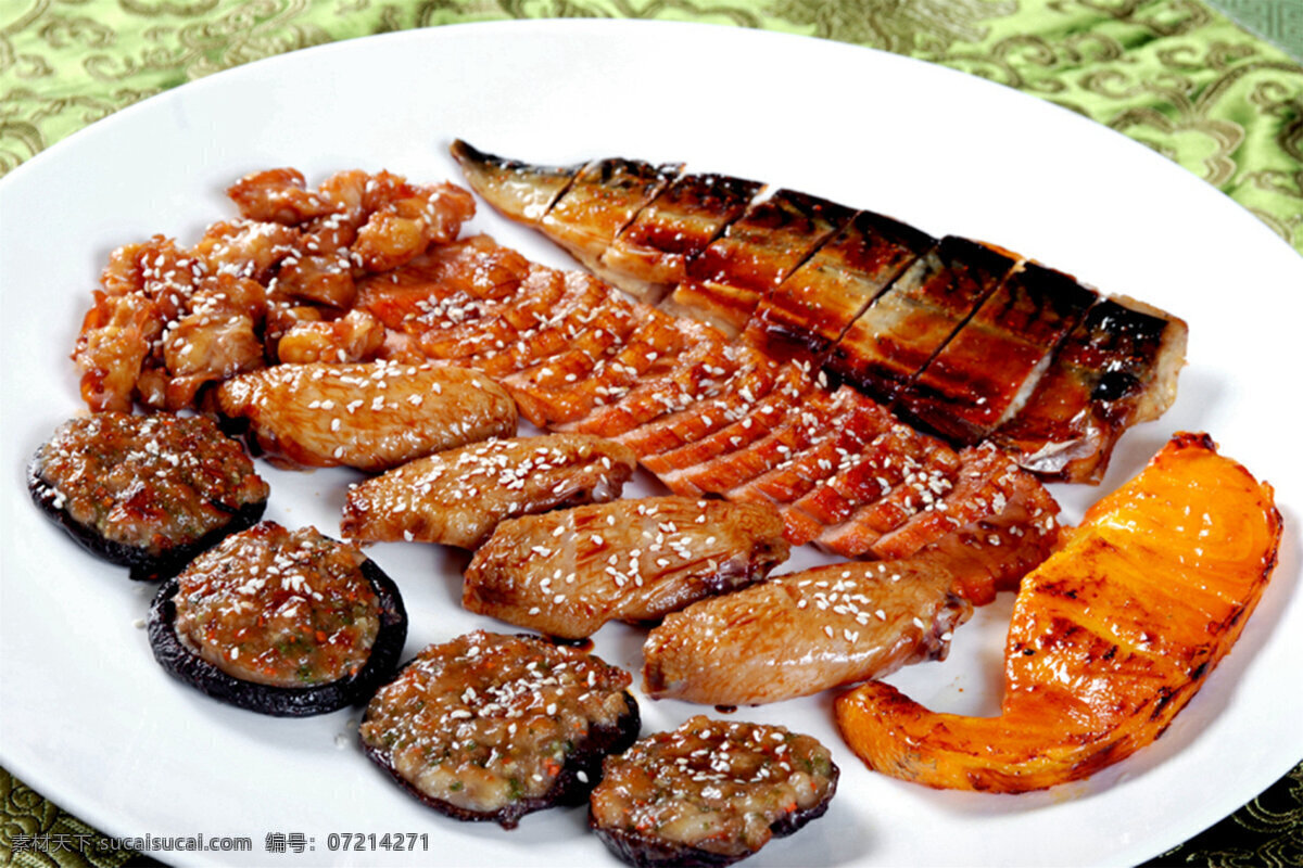 碳烧拼盘 美食 传统美食 餐饮美食 高清菜谱用图