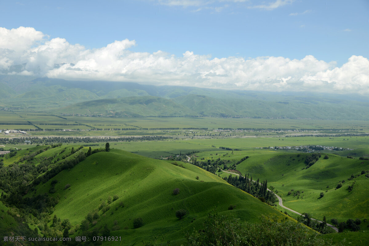 新疆 那拉提 草原 独库 公路 风景 自然景观 山水风景