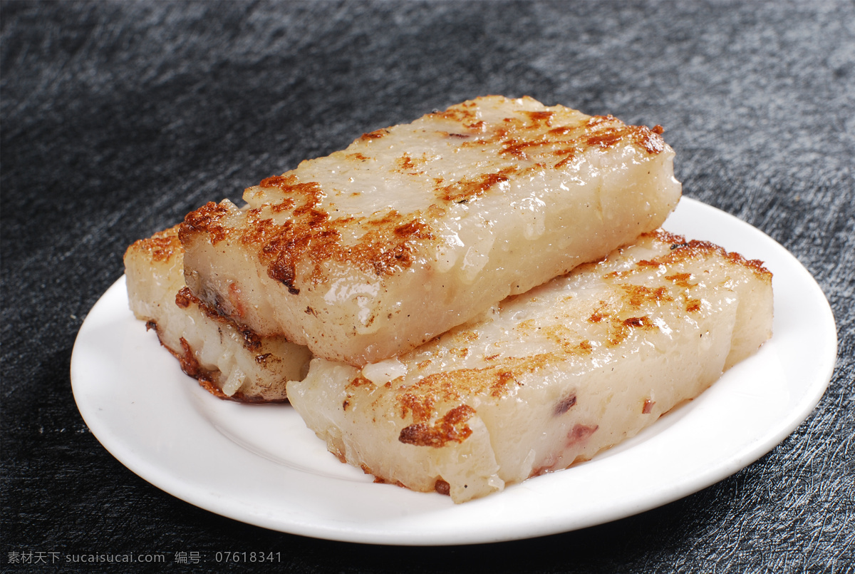 香煎萝卜糕 美食 传统美食 餐饮美食 高清菜谱用图