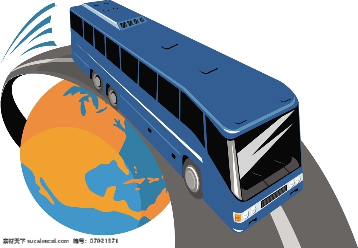 世界 旅游 大客车 矢量图 其他矢量图