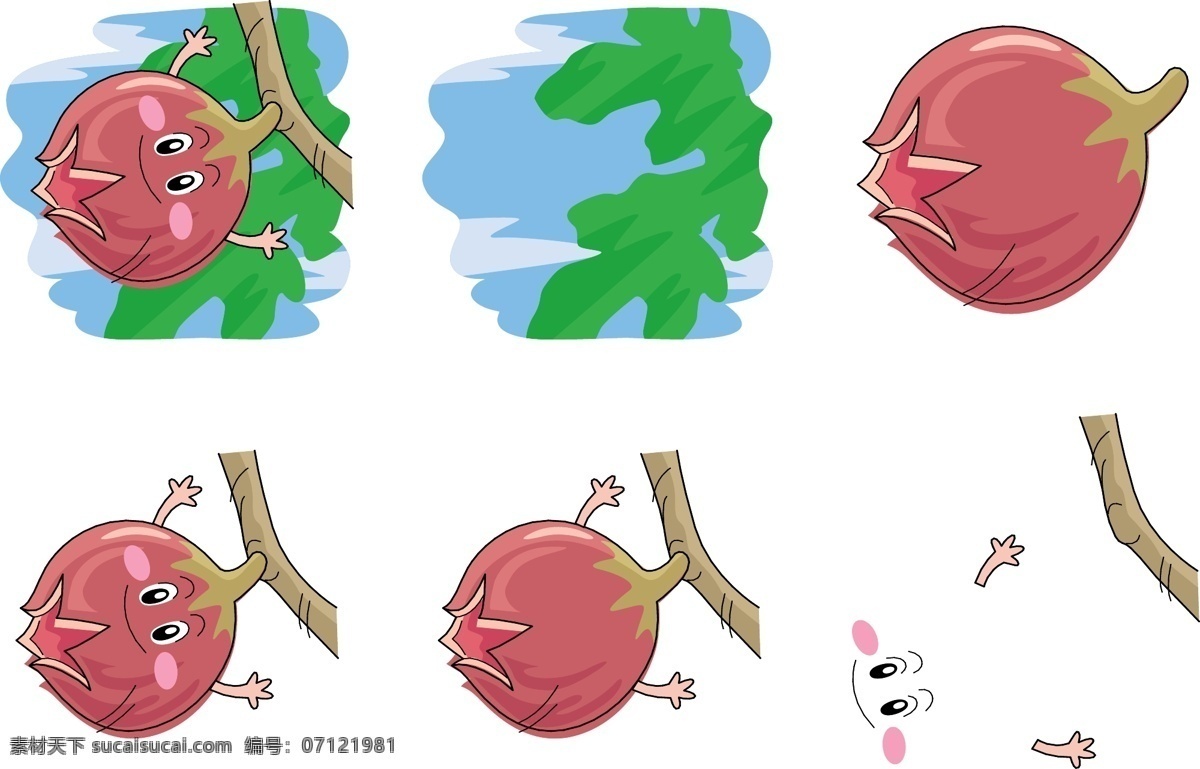 q版 表情 插画 插图 符号 健康 卡通 开心 可爱 手绘 无花果 矢量 模板下载 水果 营养 果肉 维生素 生物世界 插画集