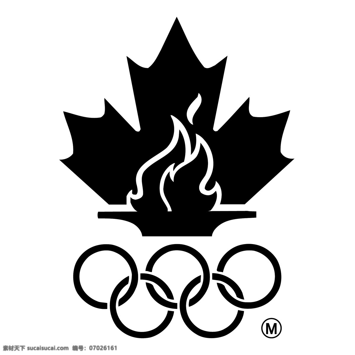 加拿大 奥运 代表队 标志 标识为免费 白色
