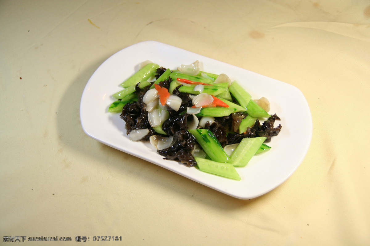 青瓜 木耳 炒 百合 餐饮美食 传统美食 热菜 摄影图库