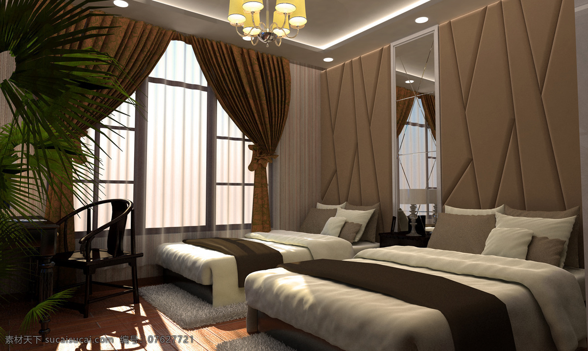 旅馆免费下载 环境设计 家装 商用 室内设计 卧室 精装修 家居装饰素材