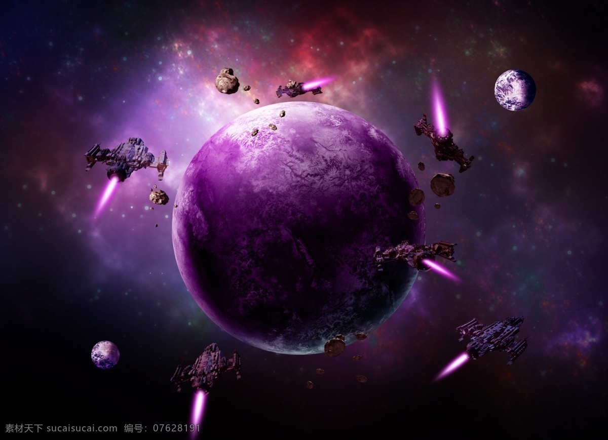 星球大战 飞船 宇宙 星球 星云 战争 炫丽 酷 背景 地球 分层
