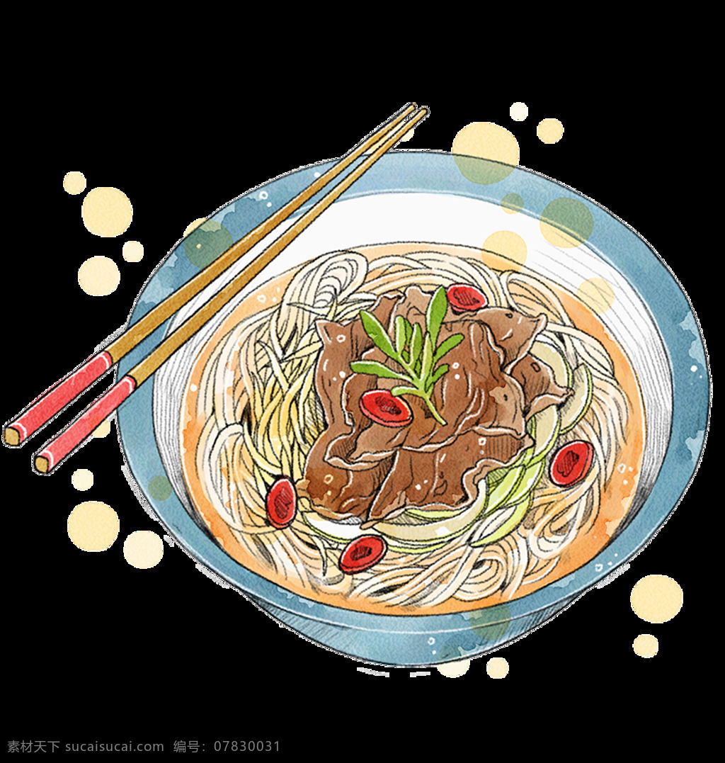 清新 日式 拉面 料理 美食 装饰 元素 蓝色碗 日式料理 日式美食 装饰元素