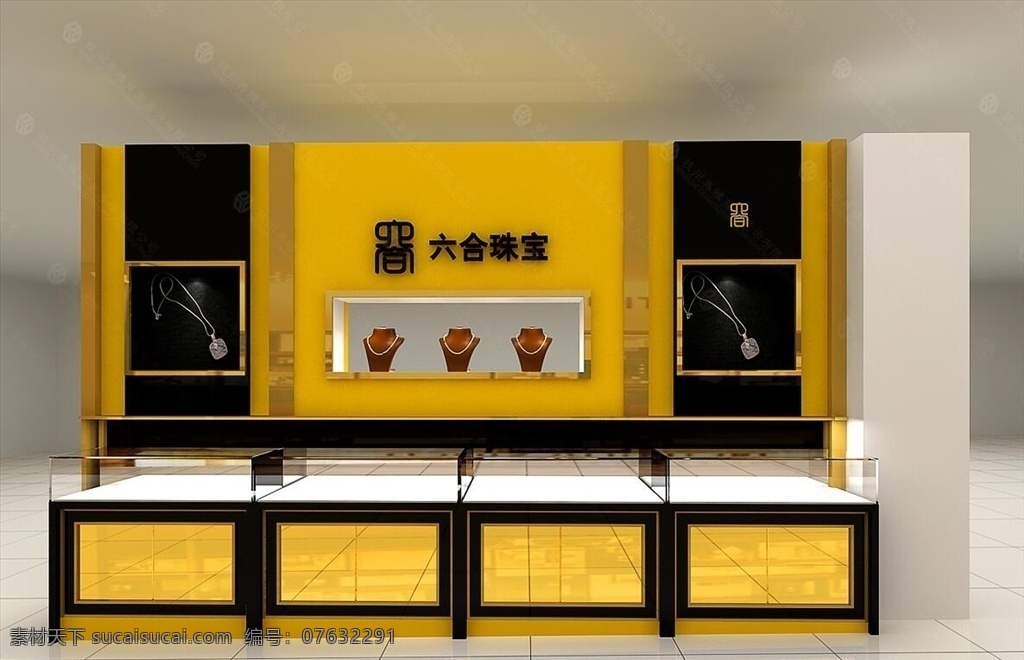 珠宝柜台 珠宝专卖店 珠宝展厅 珠宝卖场 珠宝展柜 3d作品 max 珠宝店设计 3d设计 展示模型