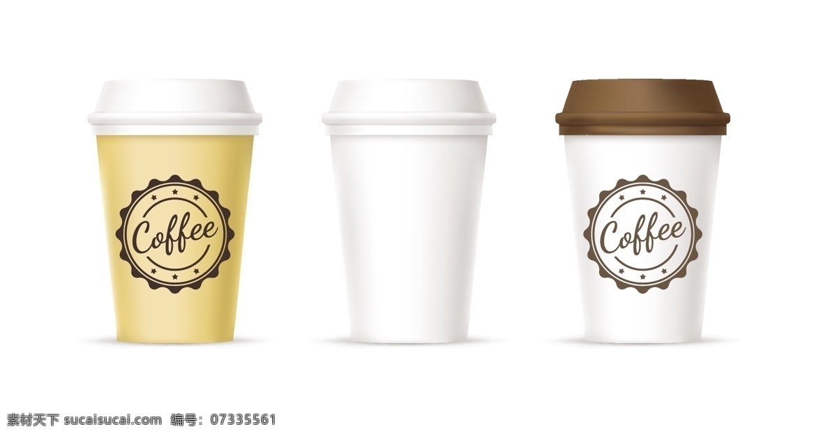 咖啡纸杯设计 纸杯 咖啡 杯子 杯子设计 徽章 生活百科 矢量素材 白色