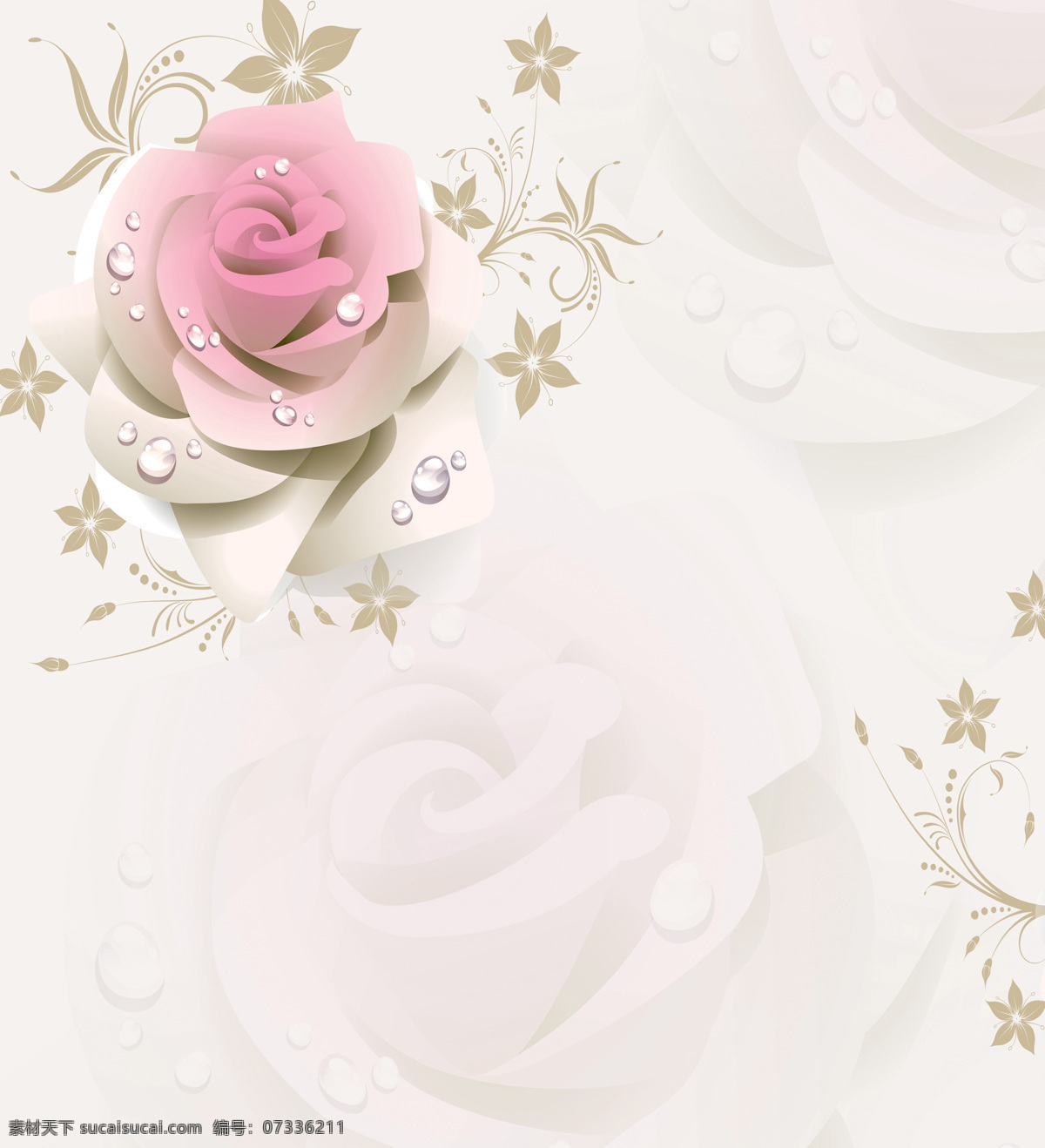 室内 移门 创意 画 露水 中 玫瑰 3d渲染 效果图下载 移门画 创意画 玫瑰花