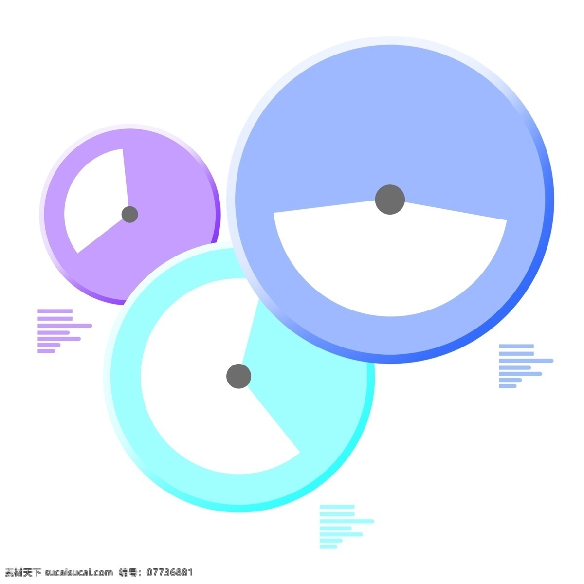 三 色 圆盘 装饰 插图 紫色圆盘 蓝色圆盘 绿色圆盘 圆盘装饰 卡通圆盘 黑色圆点 团爱设计 平面设计