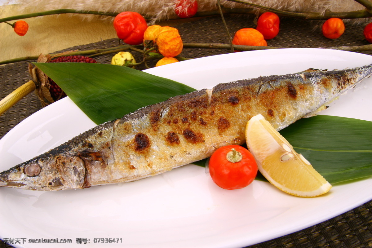 烧物 盐烤秋刀鱼 日本料理 传统美食 餐饮美食