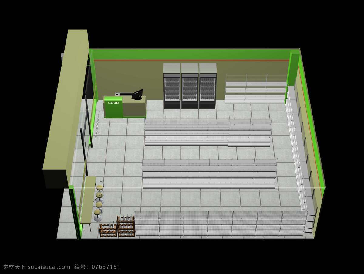 爱 生活 3d 3d设计 超市 构图 门头 效果图 展示 装修 展示模型 3d模型素材 建筑模型