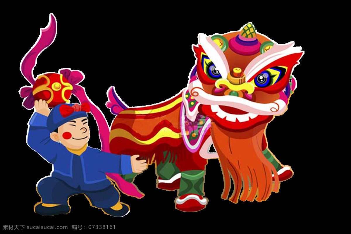 2018 狗年 春节 狗年吉祥 狗年快乐 狗年素材 金狗迎春 舞狮 新年快乐 新年素材