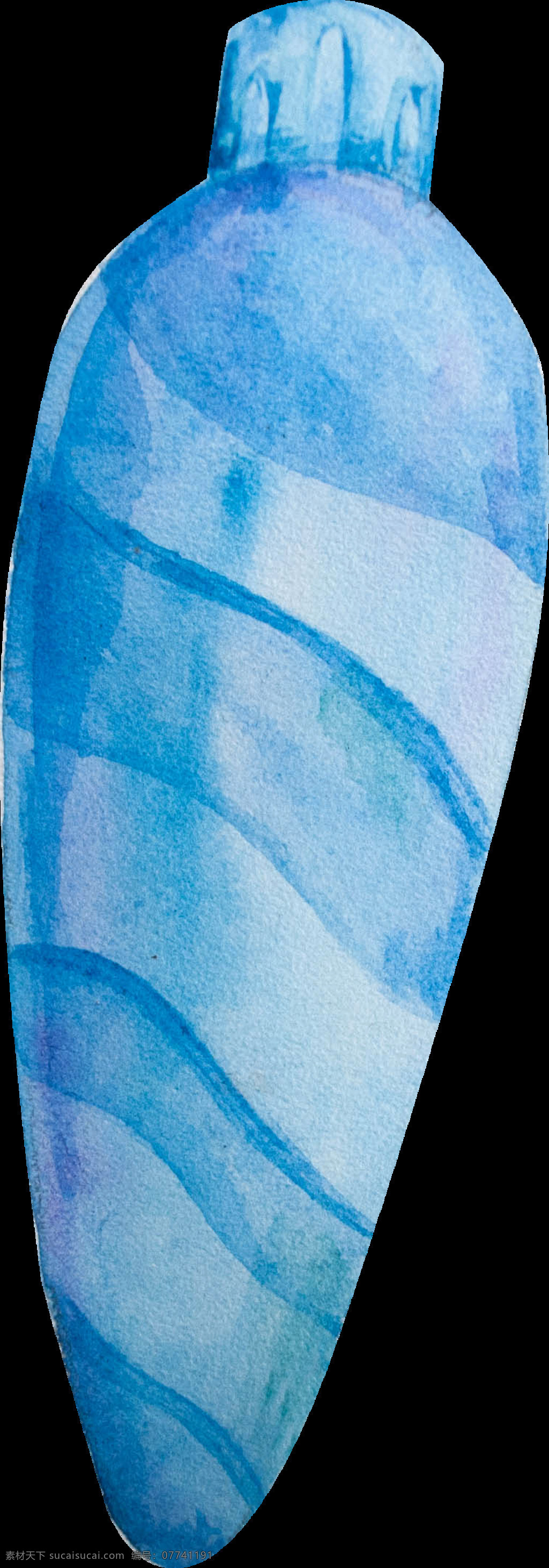 手绘 卡通 长 形 装饰用品 透明 小球 节日 蓝色 免扣素材 水彩 条纹 透明素材 装饰图片