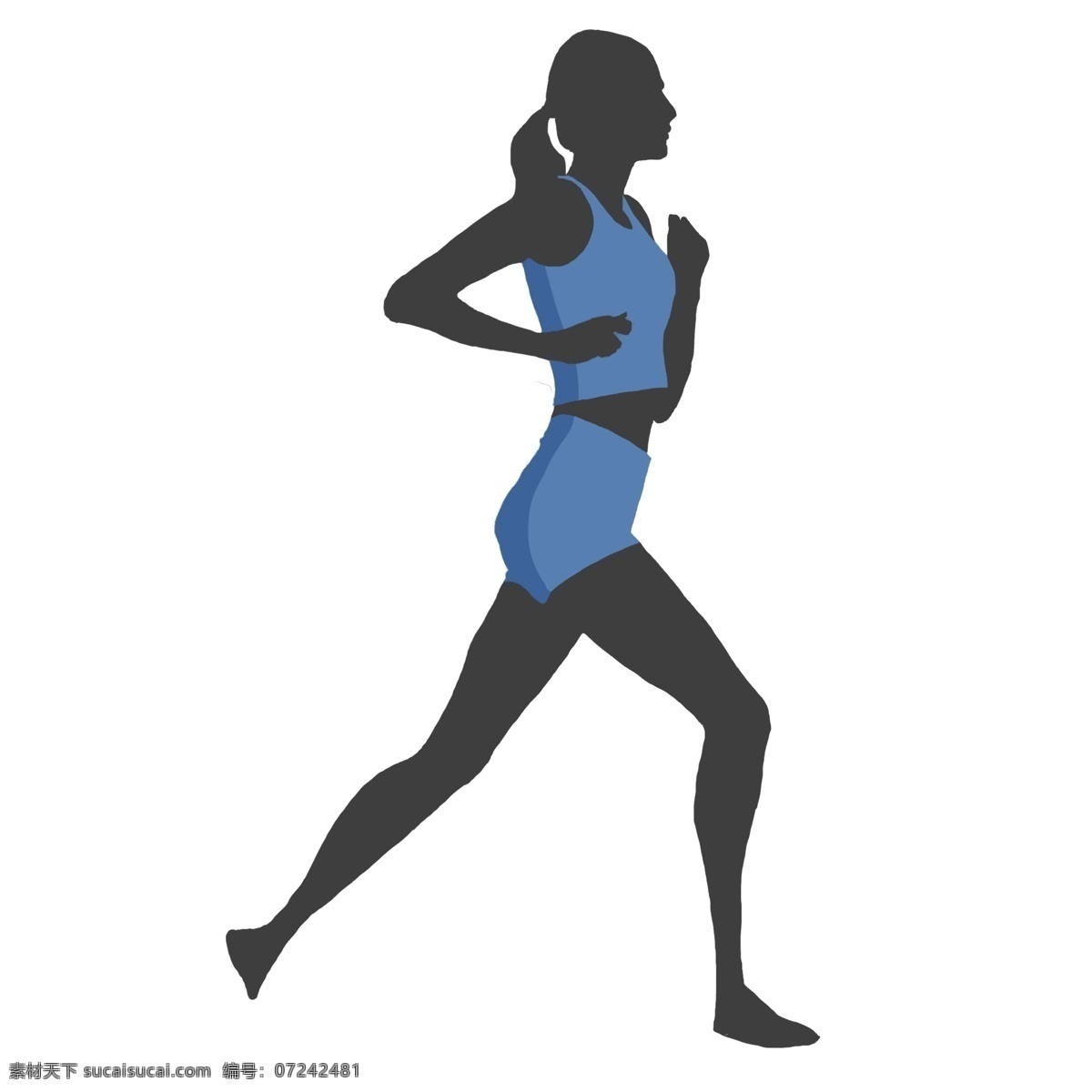 跑步 健身 主题 女士 剪影 矢量 卡通女士剪影 手描 人物 运动 锻炼 活动 体育 矢量图