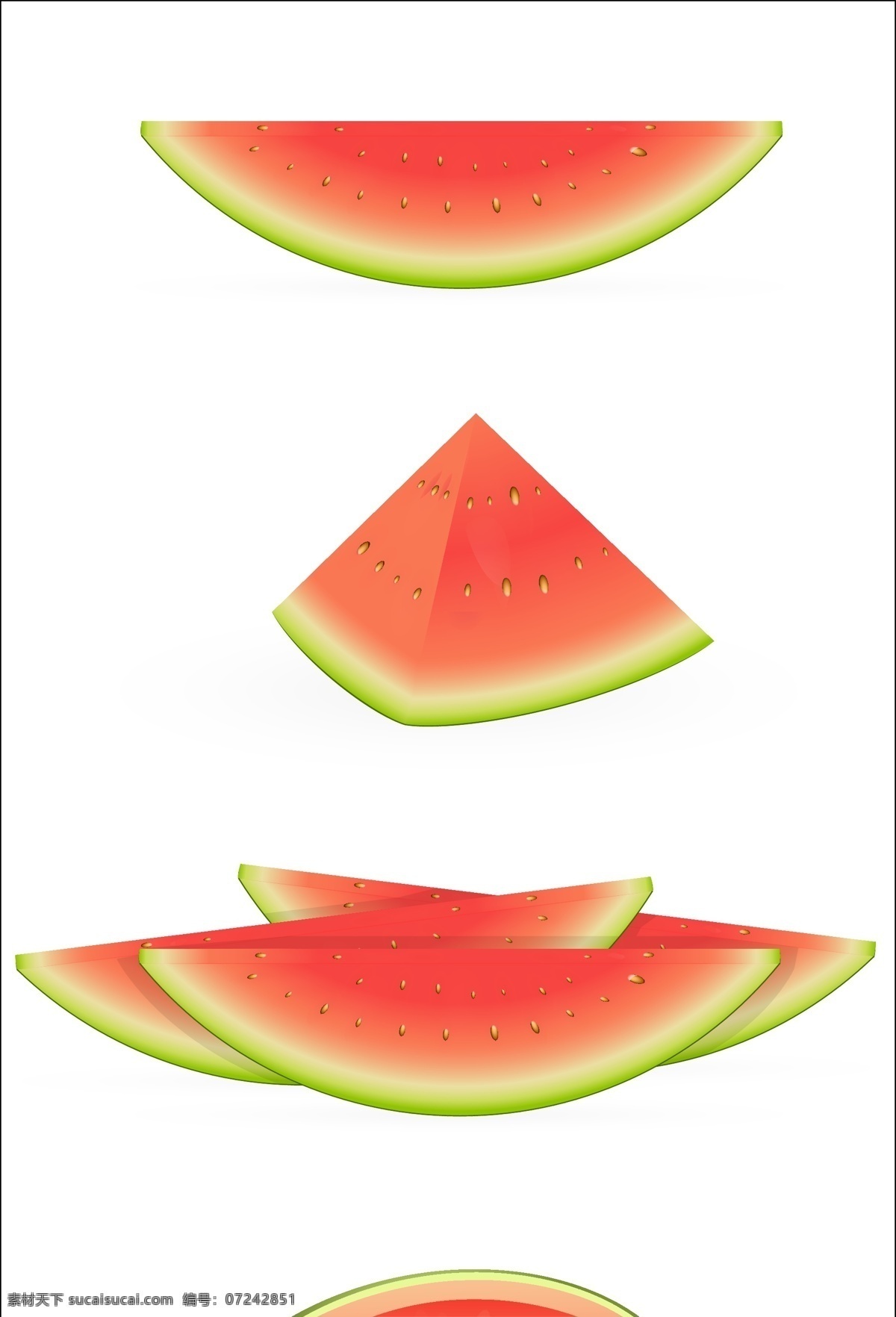 切片 西瓜 矢量图 切片西瓜 时令水果 红色瓜瓢 夏季瓜果 其他矢量图