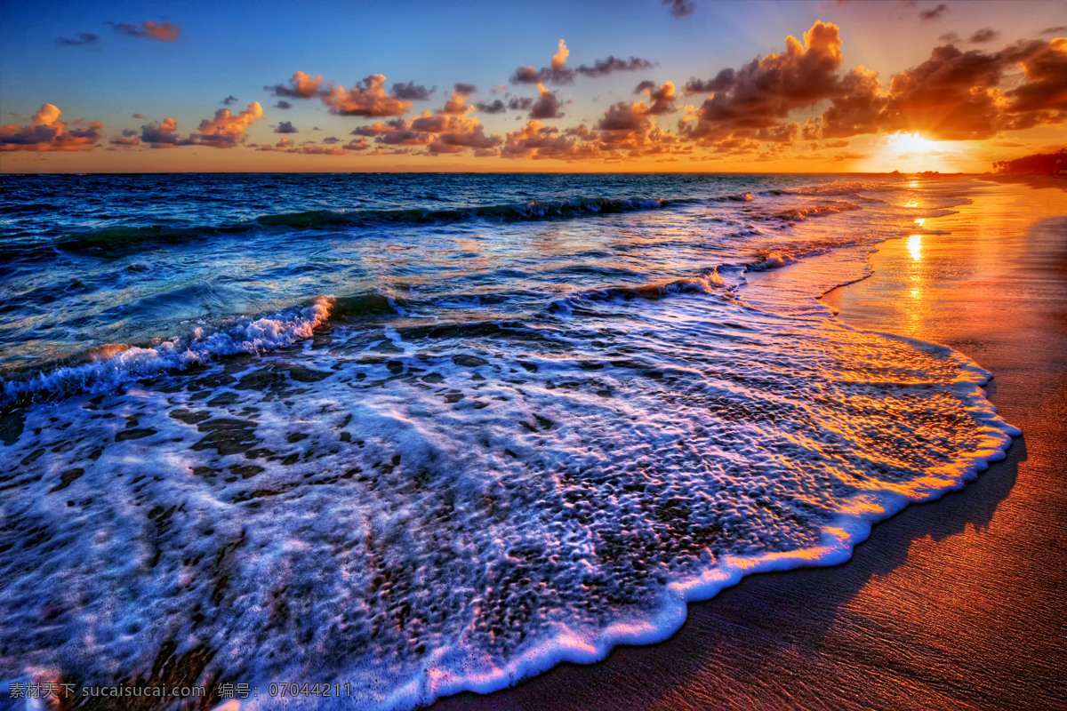 夕阳 下 沙滩 风光 下沙 滩 大海 海浪 海洋海边 美丽风景 海边风景 自然风景 大海图片 风景图片
