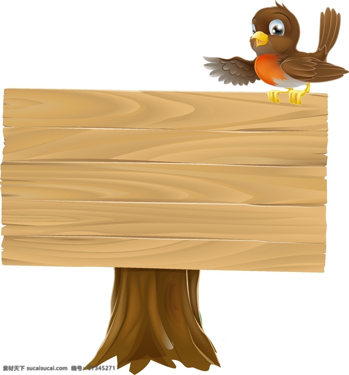 矢量 木质 纹理 标牌 元素 木质纹理 小鸟 ai元素 免扣元素