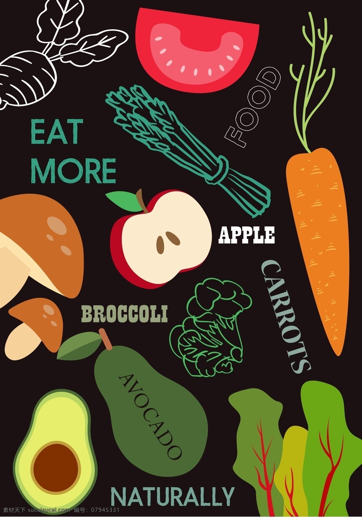 手绘蔬菜 蔬菜 手绘 卡通 水果 果蔬 食品 有机 绿色 新鲜 矢量 美食 美味 营养 食品蔬菜水果 生物世界