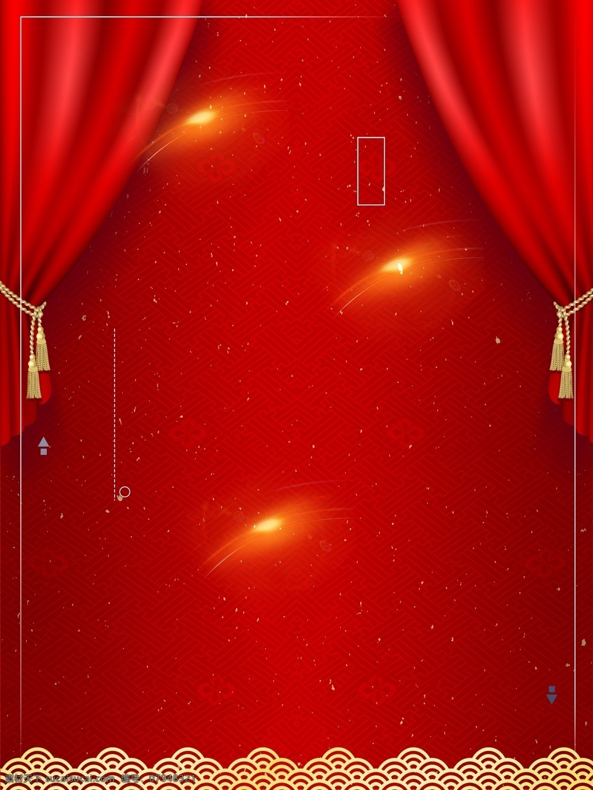 喜庆 红色 花纹 广告 背景 广告背景 红色背景 祥云 简约 光点 幕布 金光 手绘