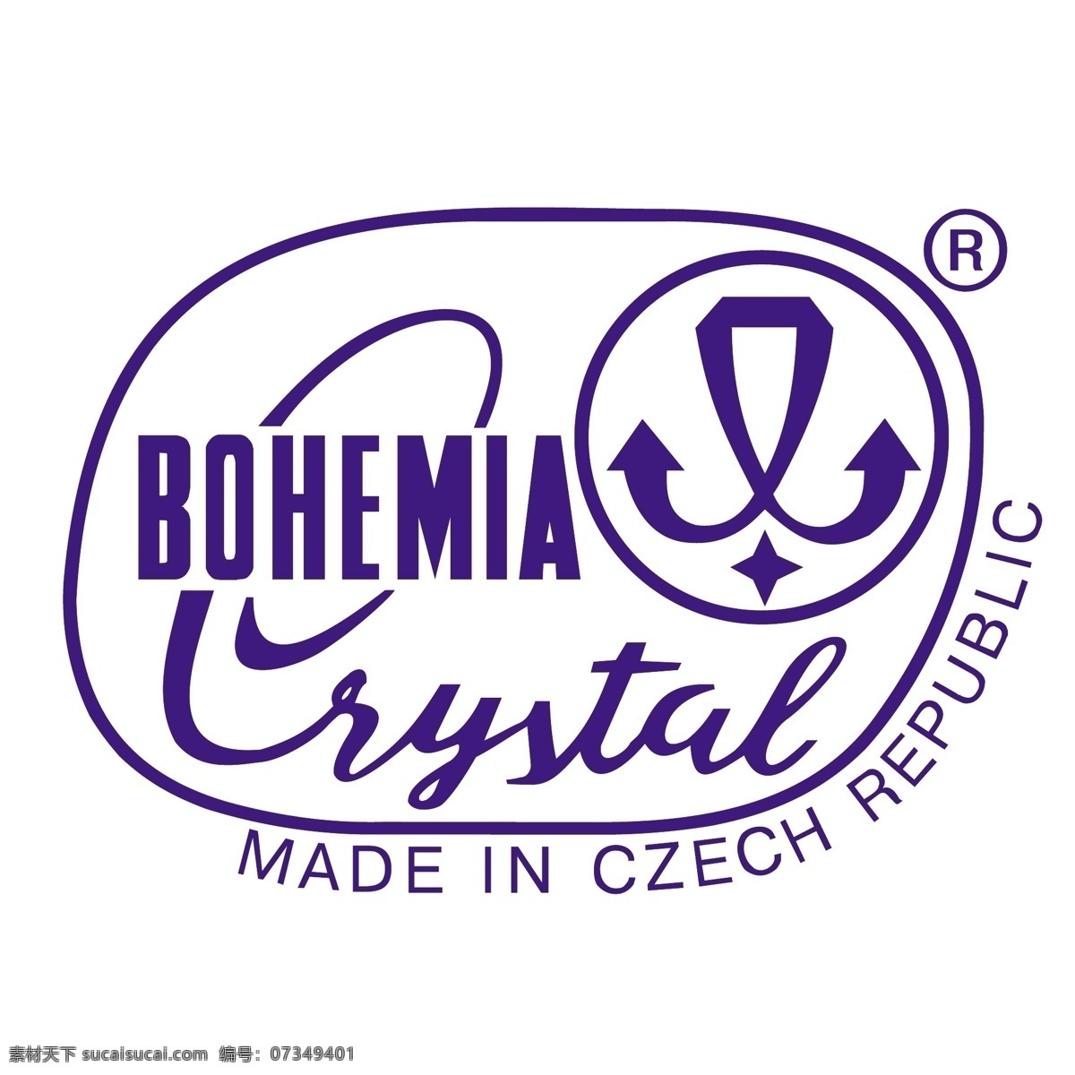 自由 波西 米亚 水晶 标志 标识 白色
