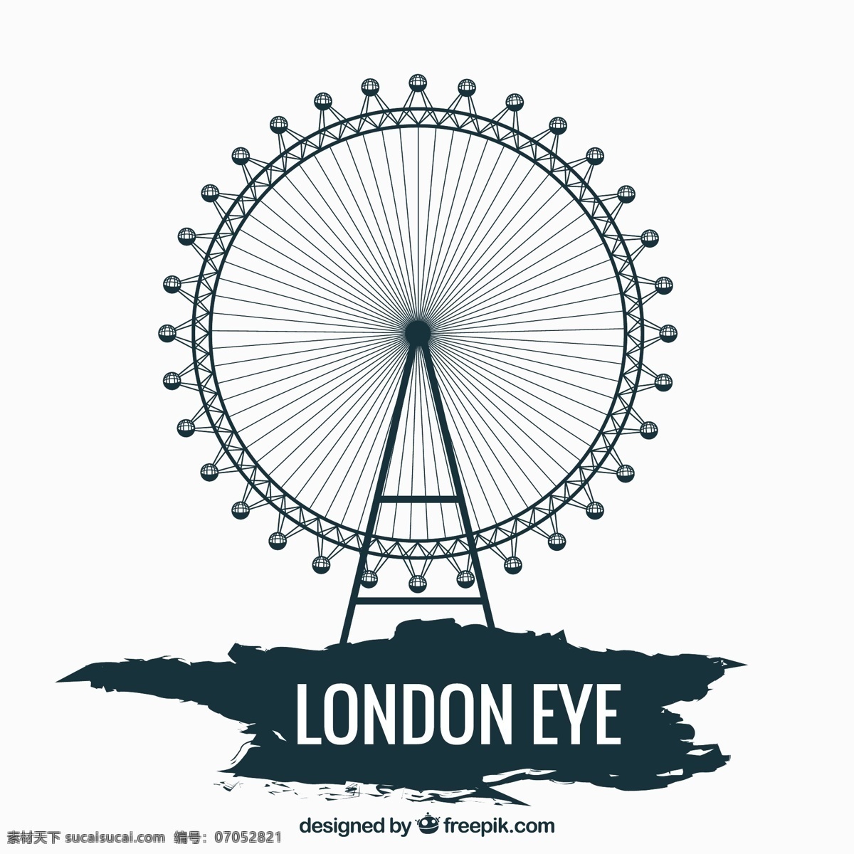 伦敦之眼 眼睛 轮廓 伦敦 车轮 英国 纪念碑 大 伦敦眼 大轮 白色