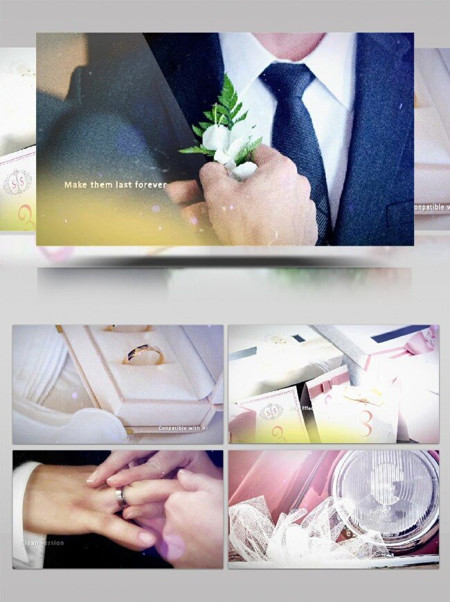 最新 唯美 婚礼 婚庆 相册 照片 ae 模板 爱情 浪漫 图像 展示