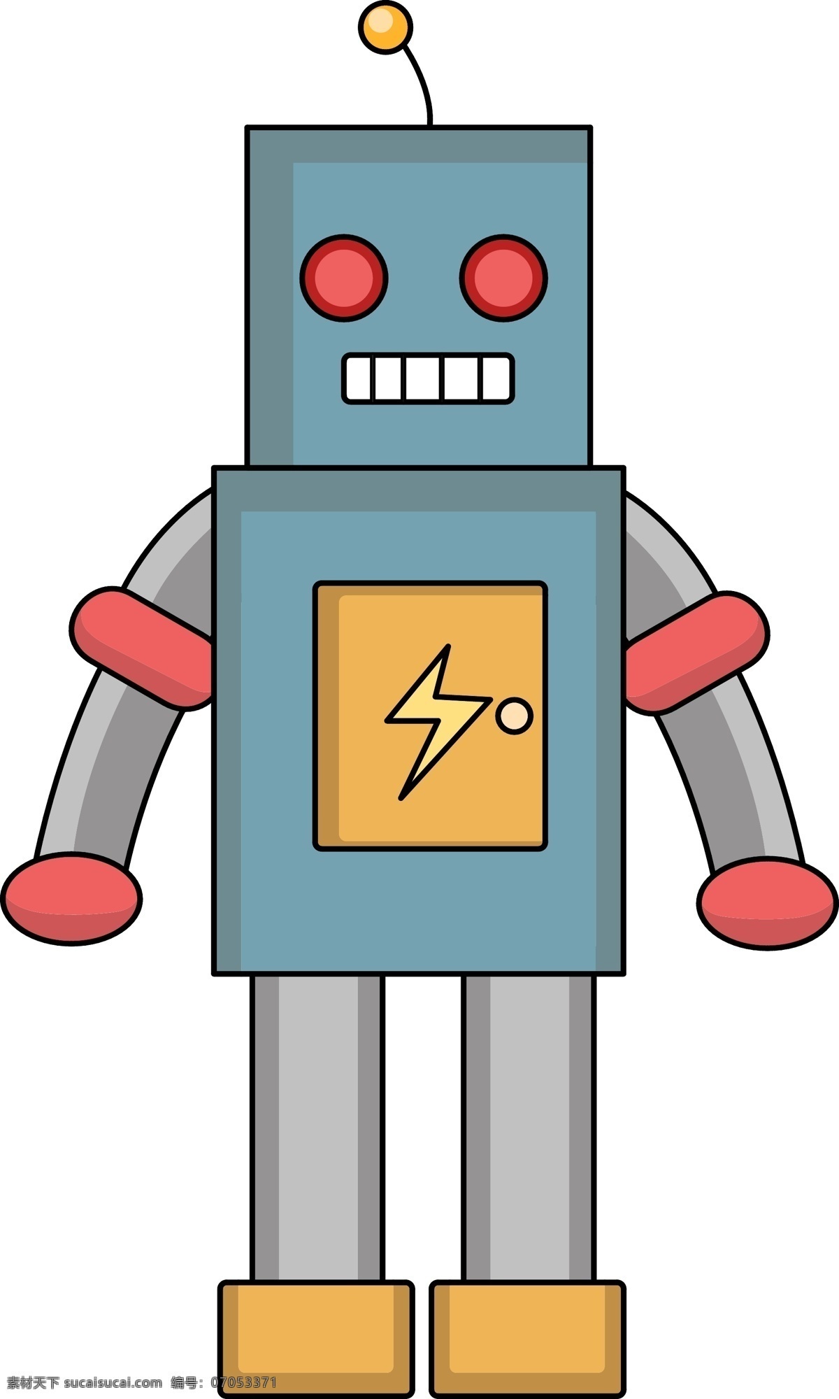 手绘 卡通 机器人 插画 卡通机器人 蓝色 红色 手绘机器人 机器人插画 机器人插图 机器人玩具