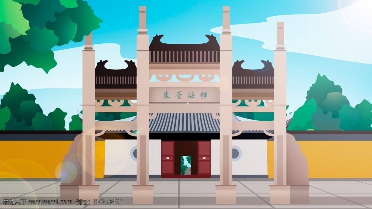 中国 历史 建筑 静海 寺 中国风 寺庙 景点 旅游 历史建筑 古风建筑 古建