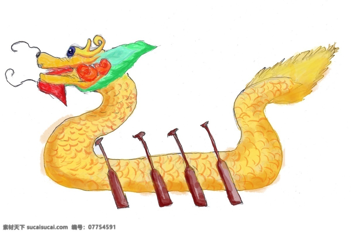 端午节 手绘 风 龙舟 手绘风 龙舟png 黄色龙舟 划龙舟 卡通龙舟 插画风龙舟 传统节日