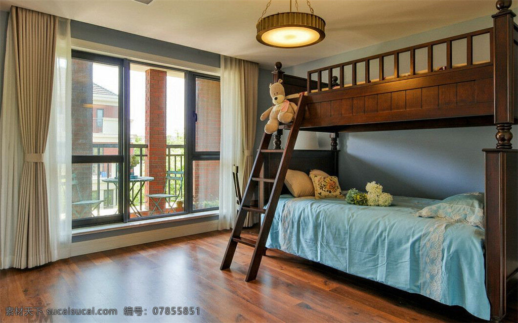 美式 时尚 学生 卧室 设计图 家居 家居生活 室内设计 装修 室内 家具 装修设计 环境设计 双层床