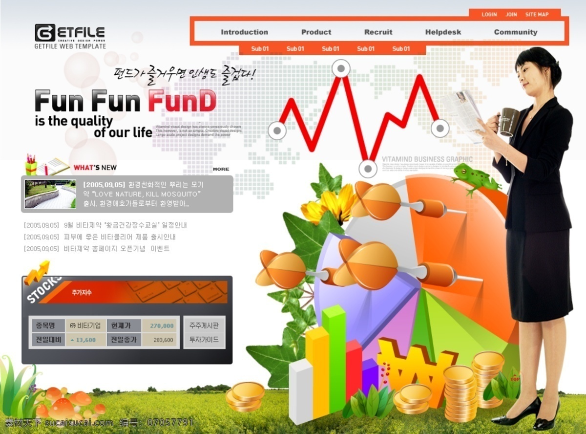 企业 销售 商务 信息 网页模板 韩国风格 彩色色调 网页素材