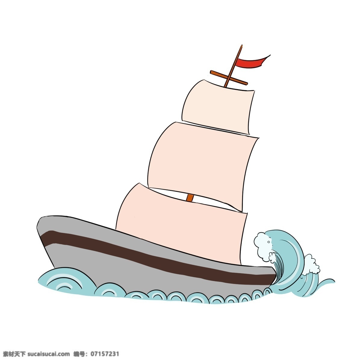 出海帆船工具 渔船 船只 帆船